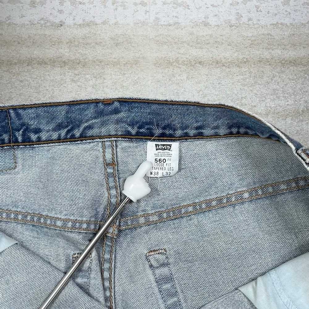 Vintage Levis 560 Loose Fit Jeans Tapered Light W… - image 5