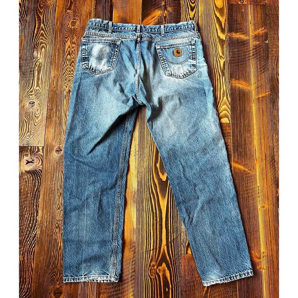 Perfectly Distressed Vintage Carhartt Denim Made … - image 10