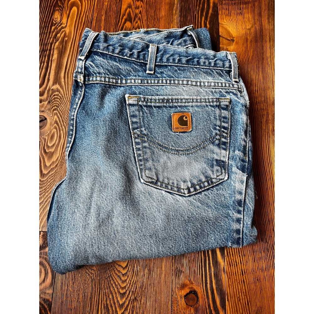 Perfectly Distressed Vintage Carhartt Denim Made … - image 3