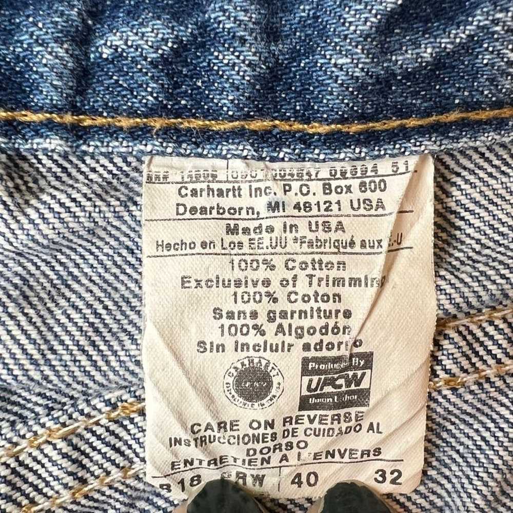 Perfectly Distressed Vintage Carhartt Denim Made … - image 4