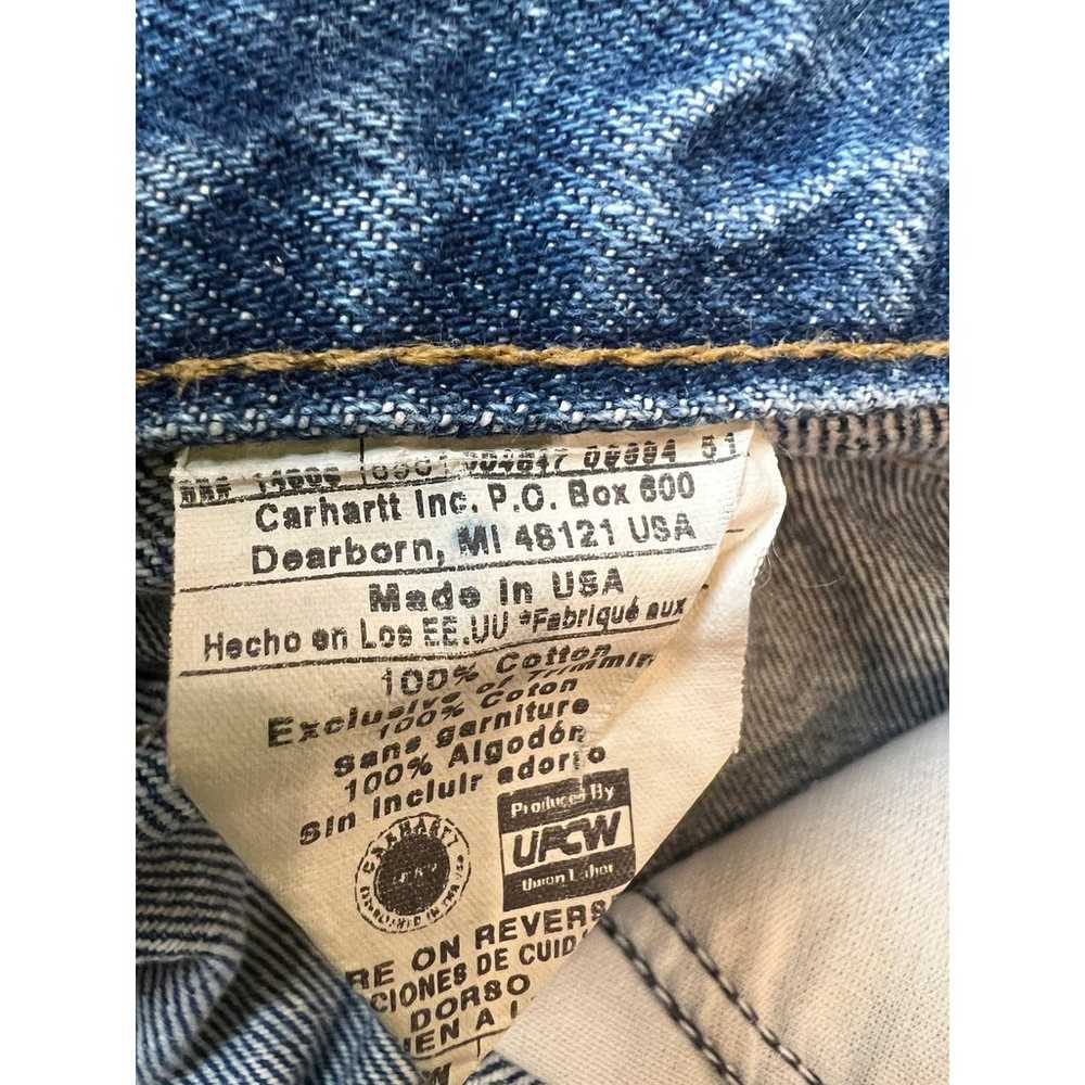 Perfectly Distressed Vintage Carhartt Denim Made … - image 8