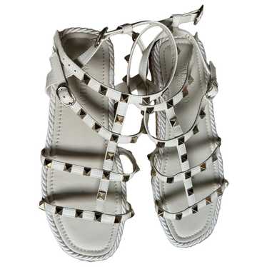 Valentino Garavani Rockstud Spike tweed sandal - image 1