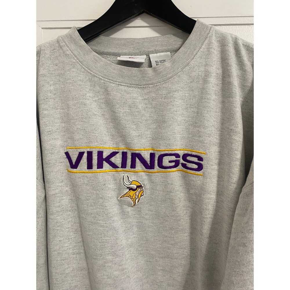 Vintage Minnesota Vikings Crewneck Sweatshirt Siz… - image 2