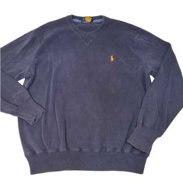 2591 Vintage Polo Ralph Lauren Men's Navy Sweater… - image 1