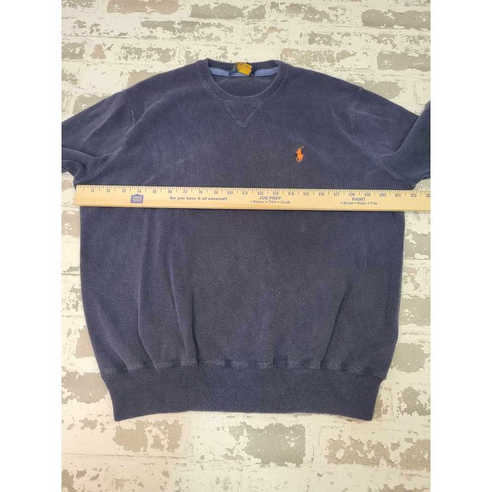 2591 Vintage Polo Ralph Lauren Men's Navy Sweater… - image 5