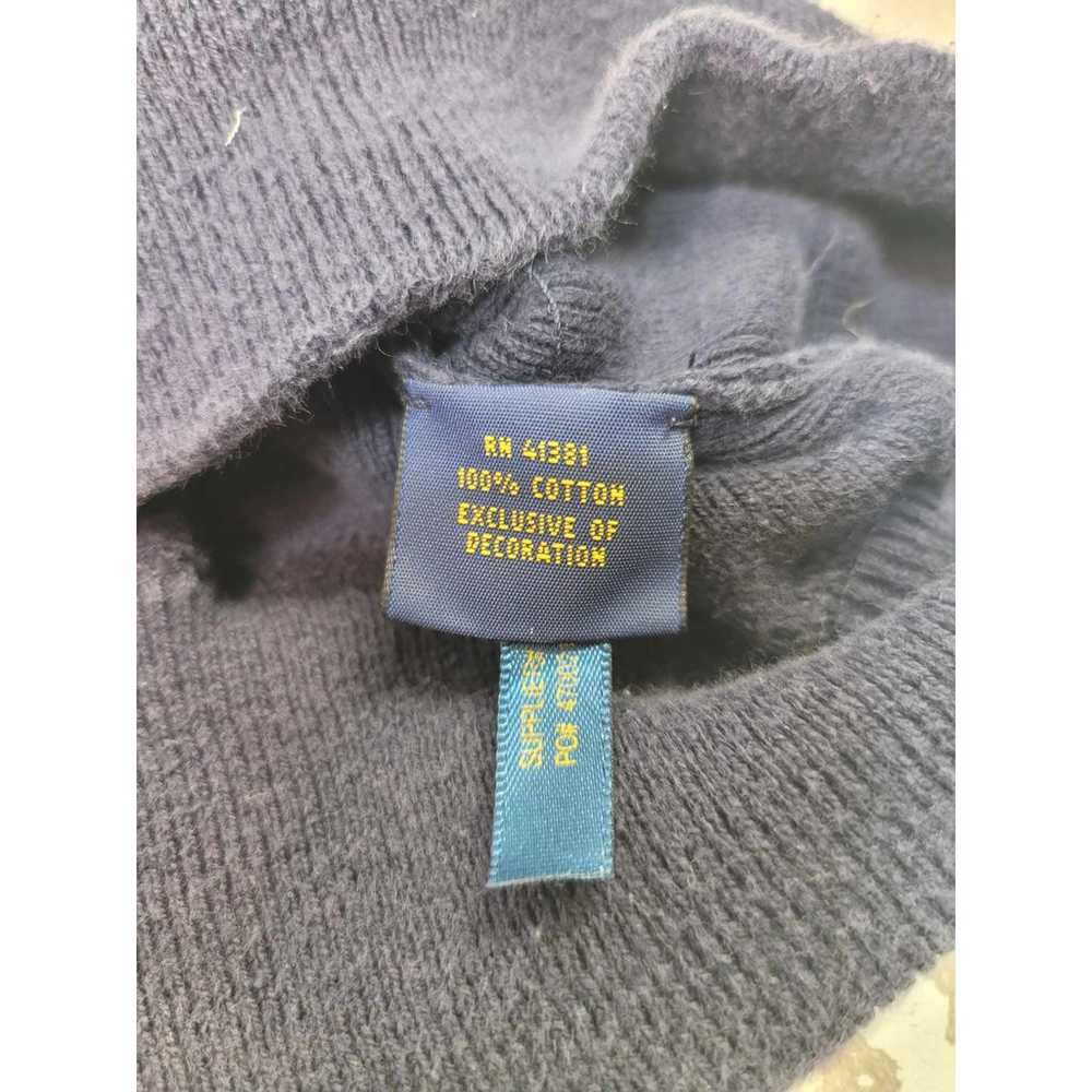 2591 Vintage Polo Ralph Lauren Men's Navy Sweater… - image 8