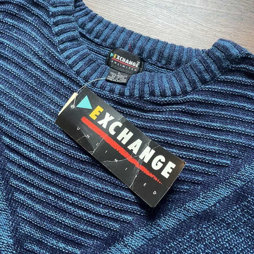 NWT Vtg Exchange Unlimited Sweater Men's L Geomet… - image 5