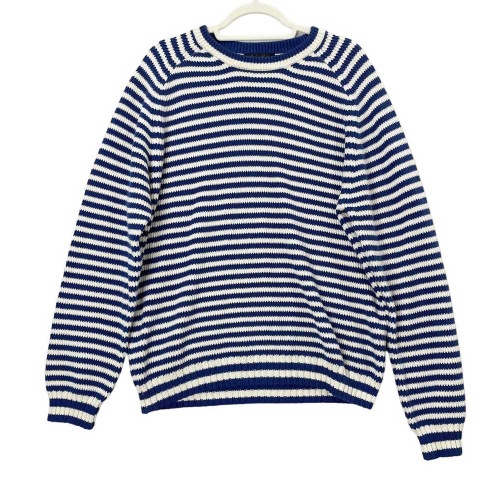 Brooks Brothers Size L Vintage Sweater Striped Na… - image 1