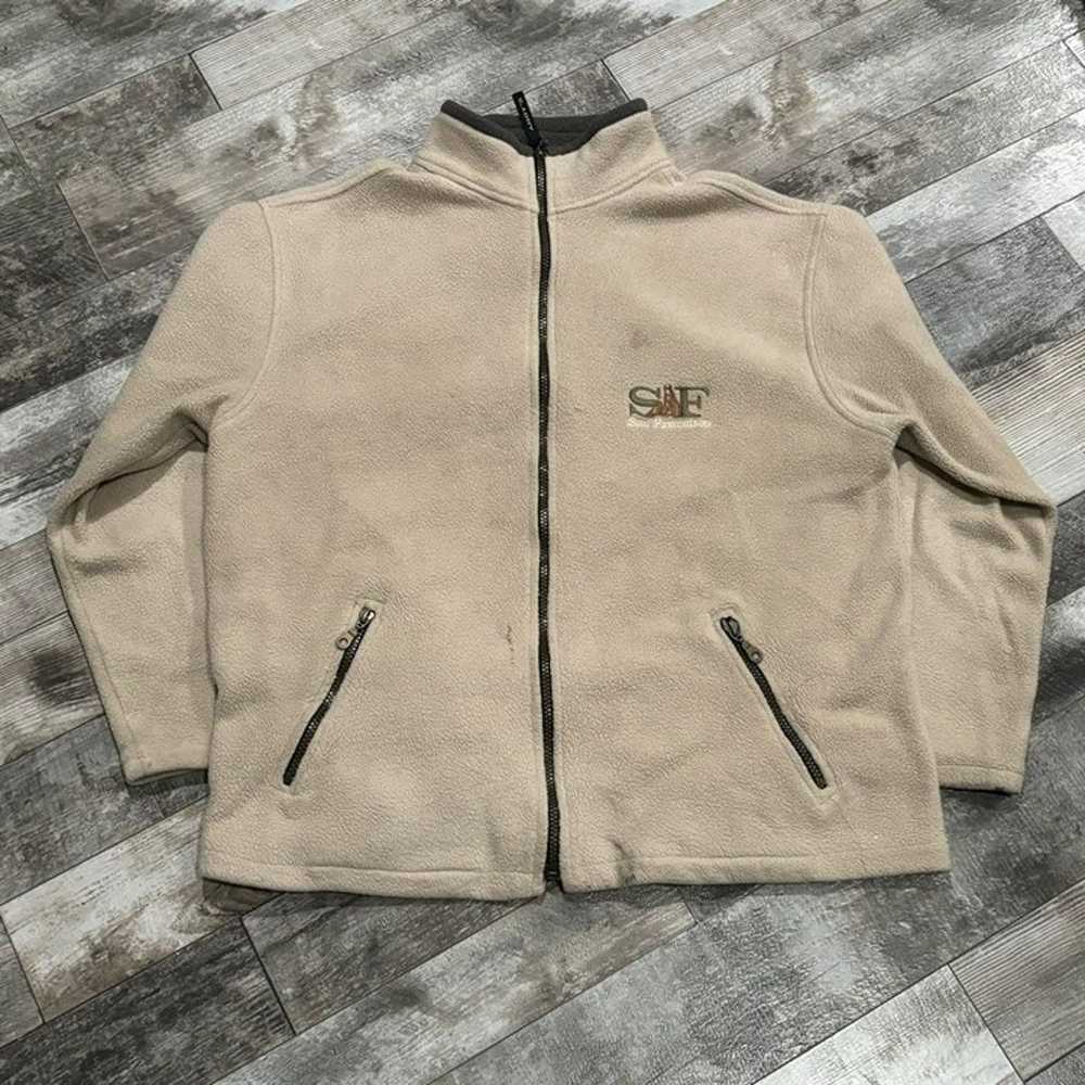 Vintage Y2K Cream San Francisco Full Zip Fleece J… - image 1