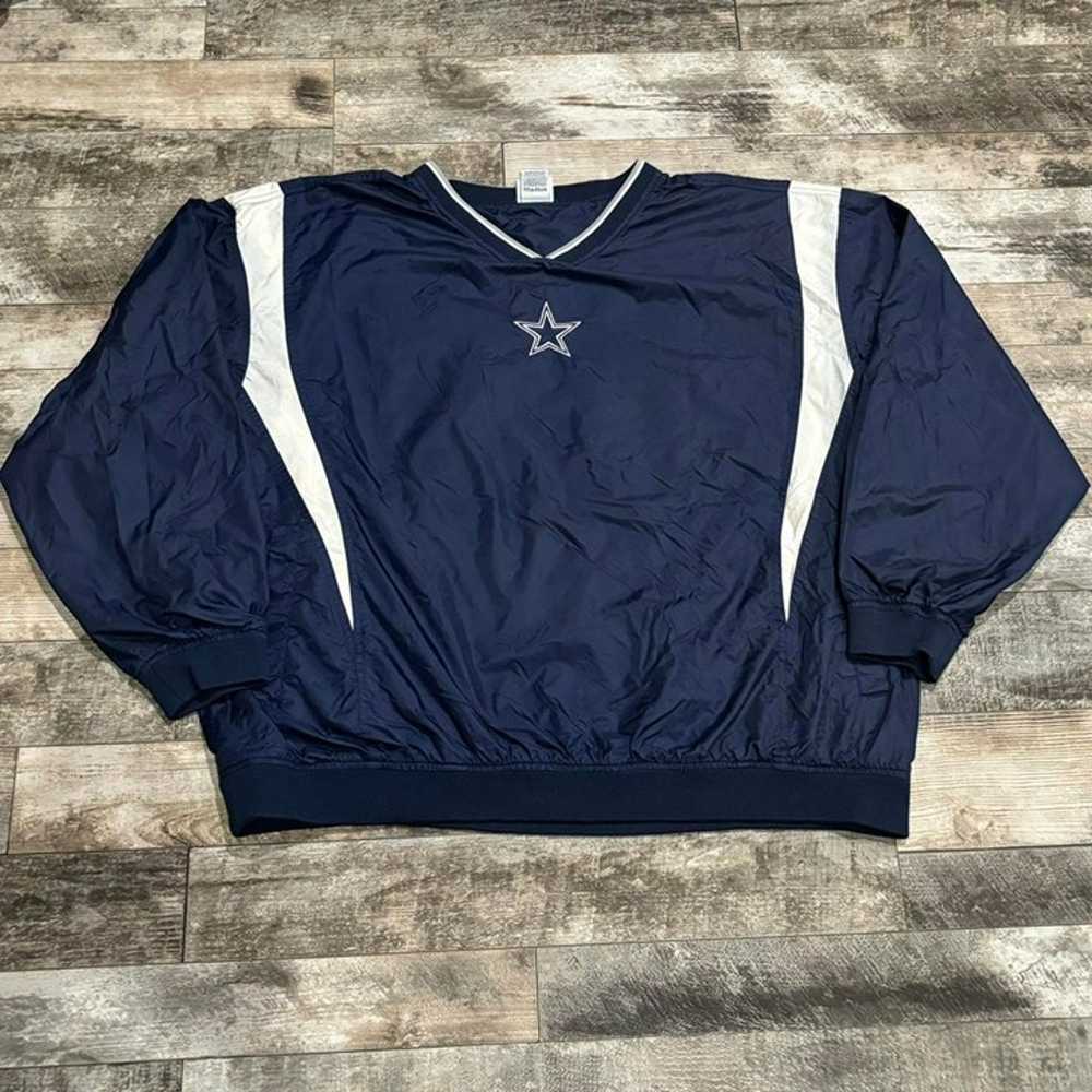 Vintage Y2K Navy Cowboys Logo NFL Football Windbr… - image 1