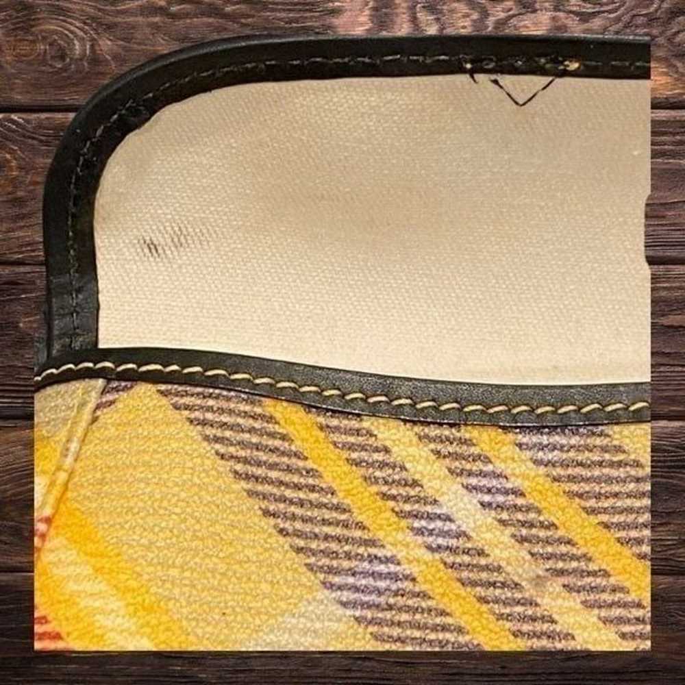 Dooney & Bourke Yellow Plaid Rare Clutch - image 5