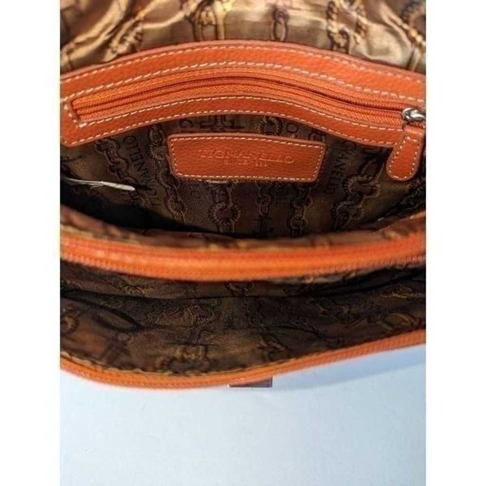 Tignanello Orange Leather Crossbody Bag Hidden Co… - image 4