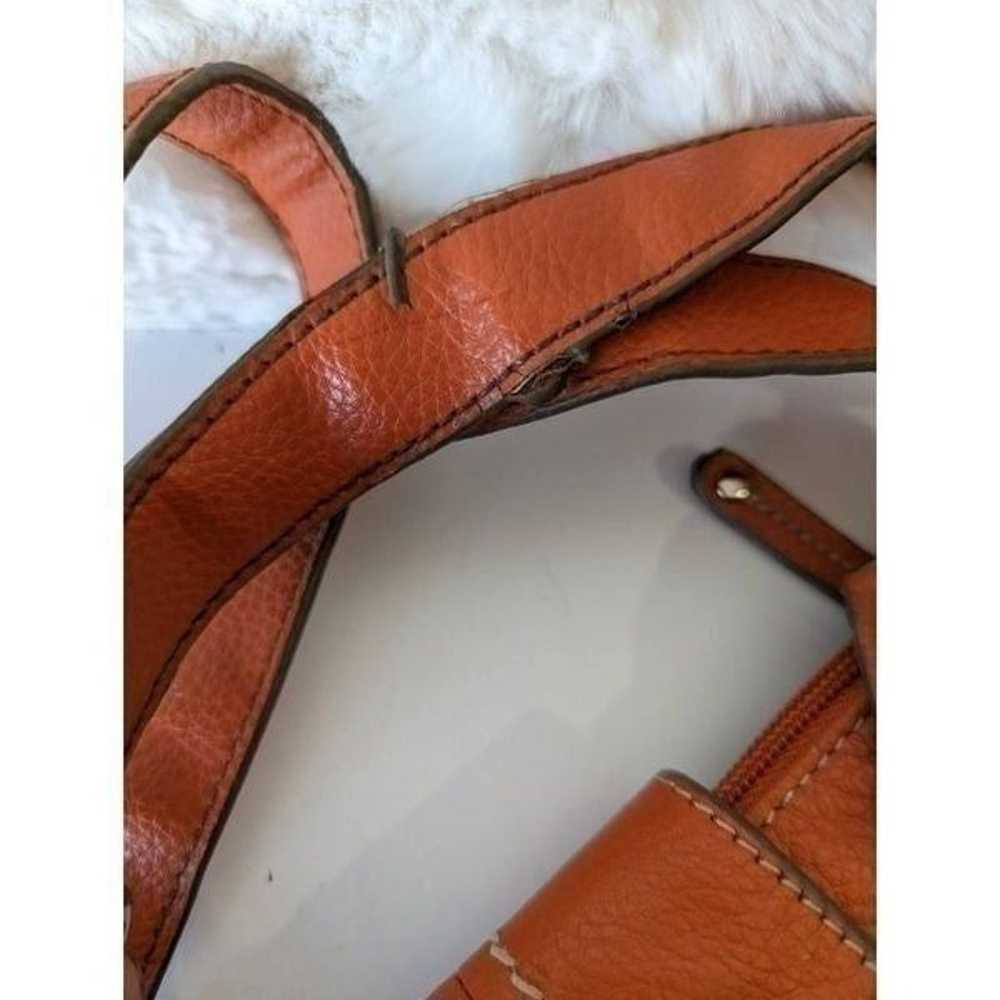 Tignanello Orange Leather Crossbody Bag Hidden Co… - image 7