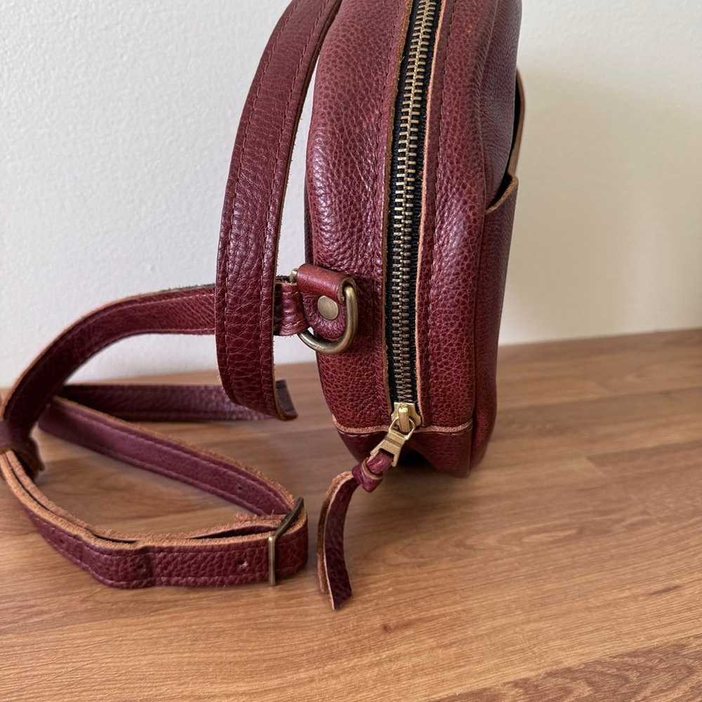 Portland Leather Goods Large Circle Crossbody Nut… - image 2