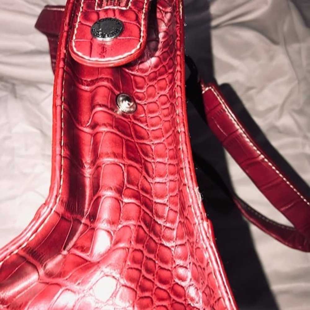 Tommy Hilfiger Red Snake/Crocodile-Skin-Style Sho… - image 5