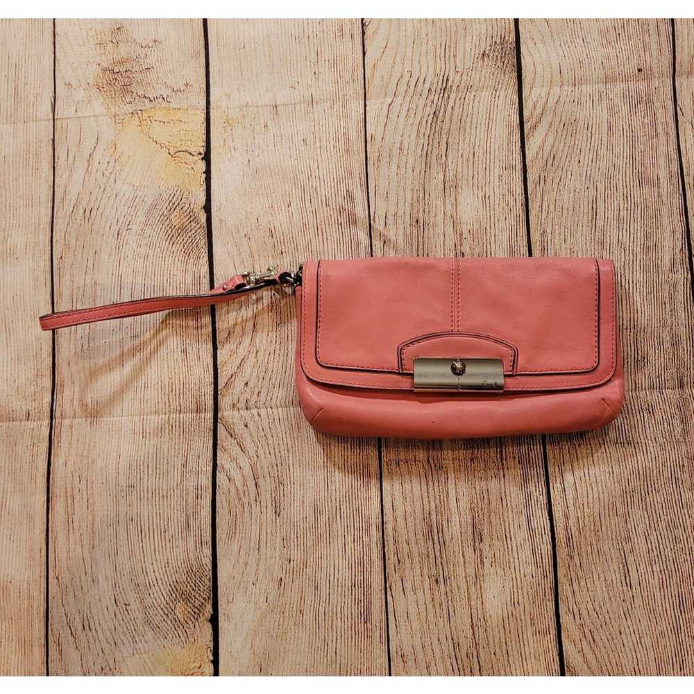 Coach Pink Leather Wristlet - image 1