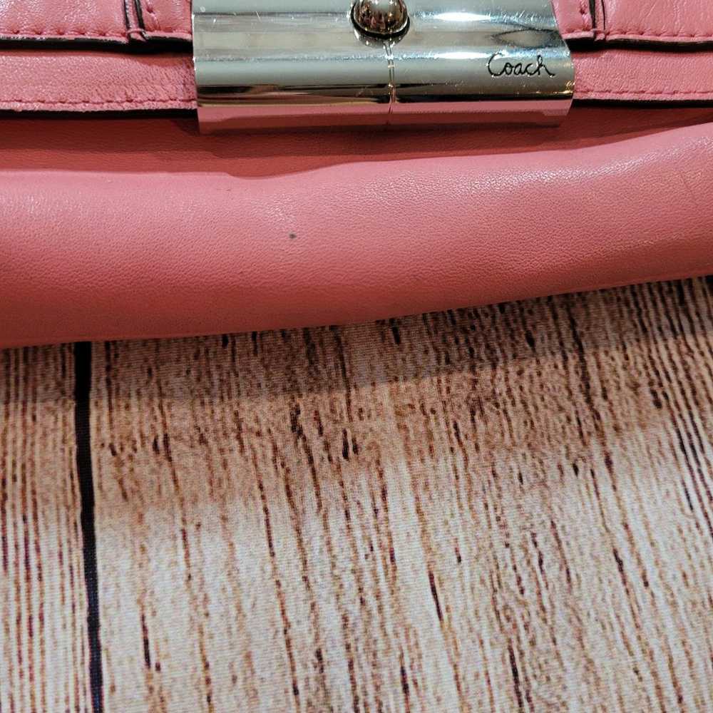 Coach Pink Leather Wristlet - image 6