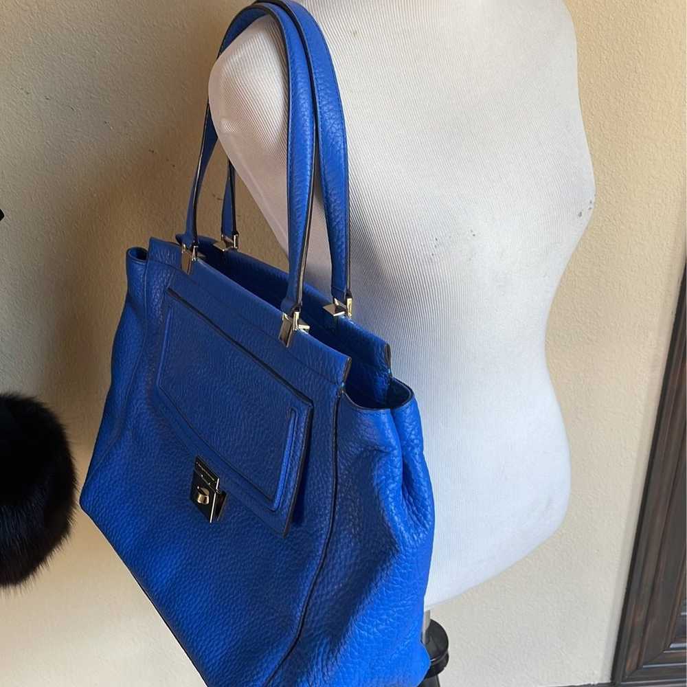 Kate Spade blue pebble leather Tote Bag - image 10