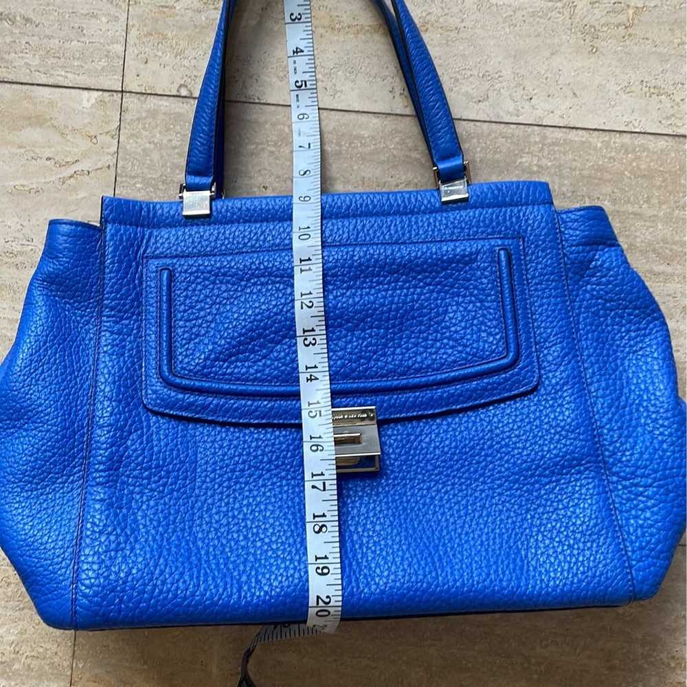 Kate Spade blue pebble leather Tote Bag - image 11