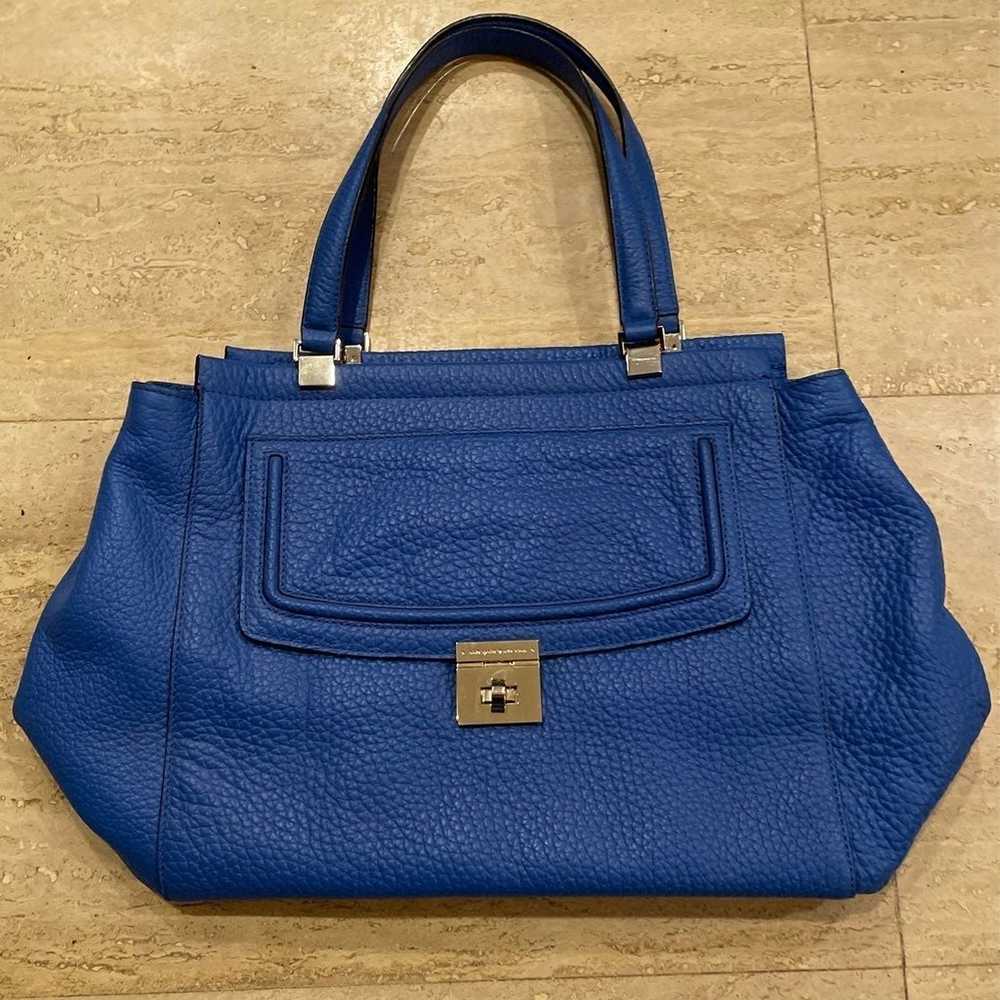 Kate Spade blue pebble leather Tote Bag - image 1