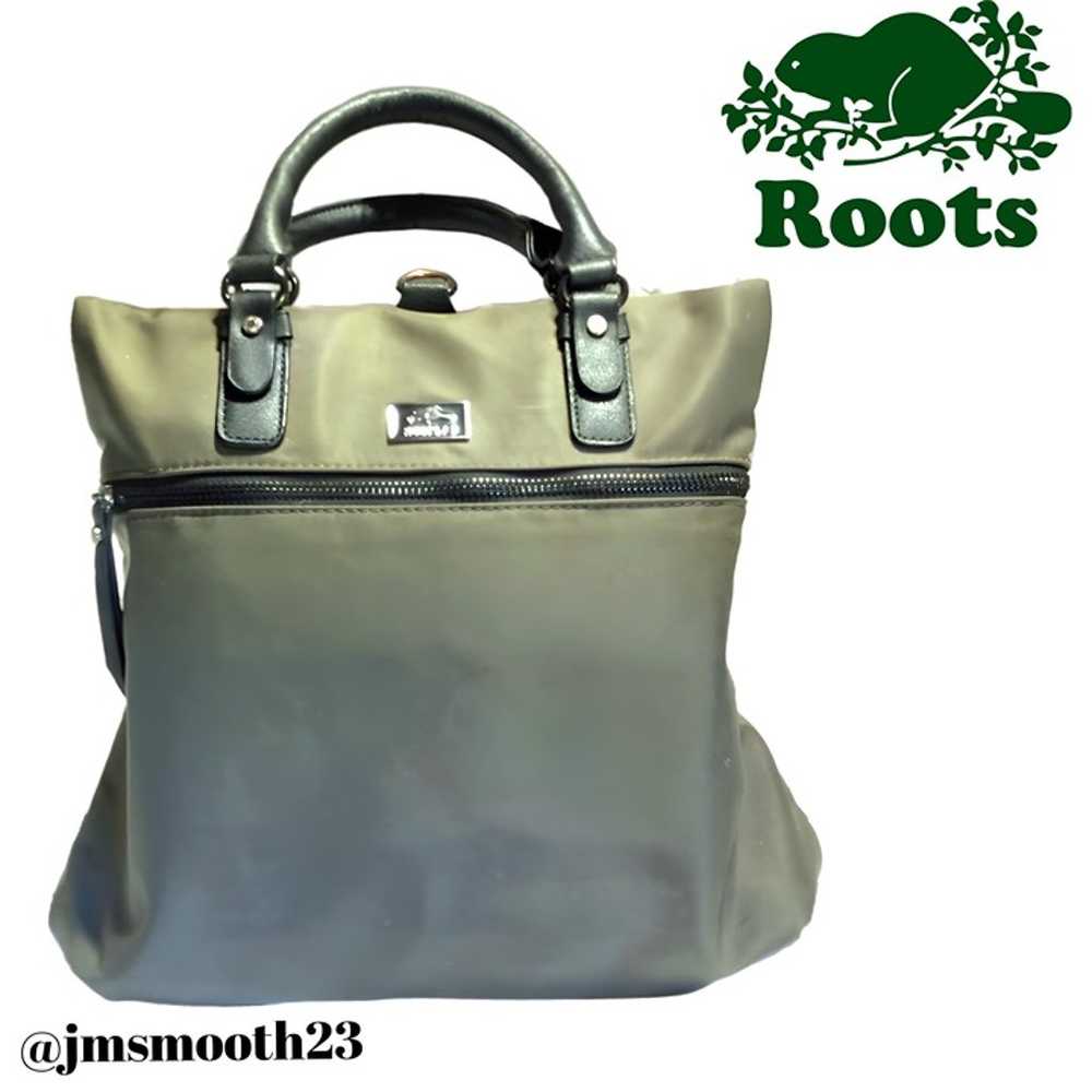 Roots 73 Olive green & black convertible tote to … - image 2