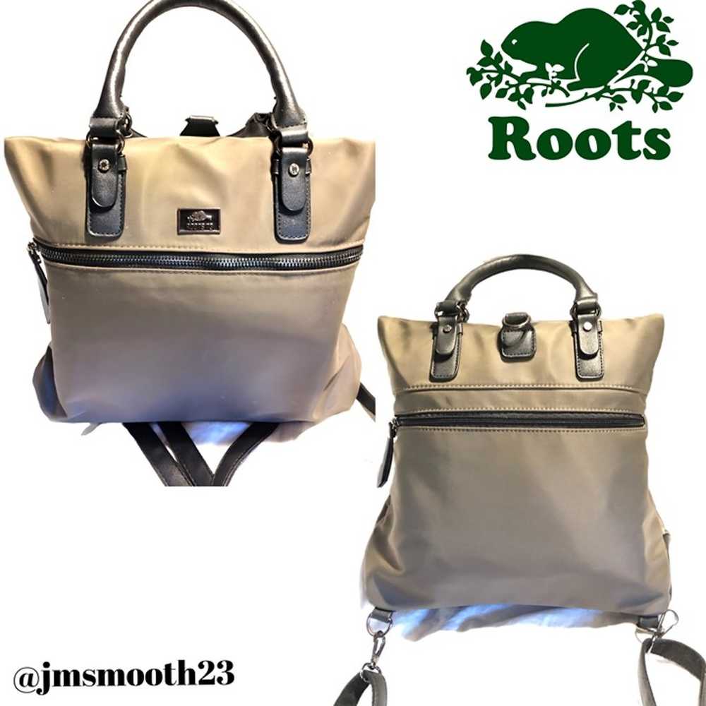 Roots 73 Olive green & black convertible tote to … - image 3