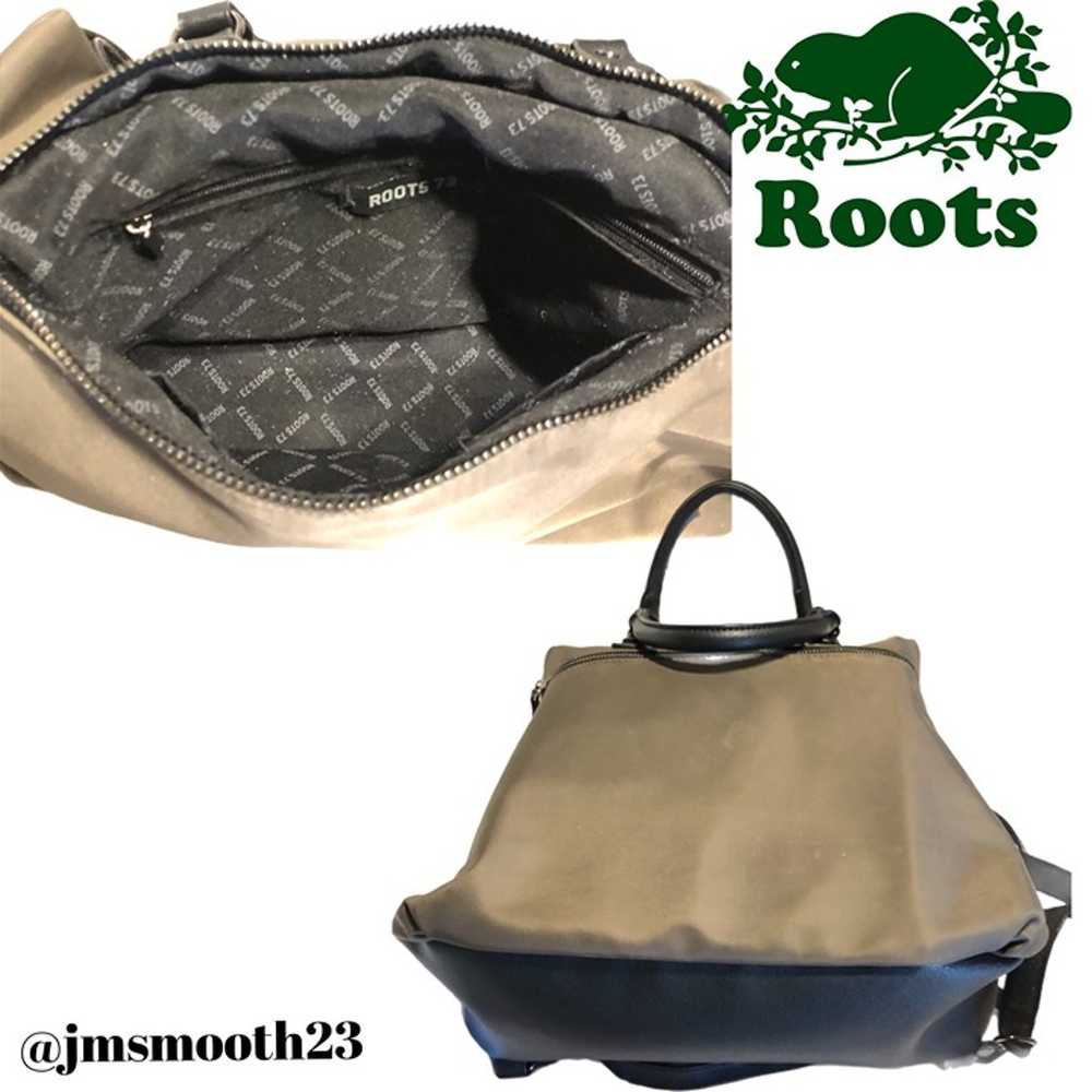 Roots 73 Olive green & black convertible tote to … - image 6