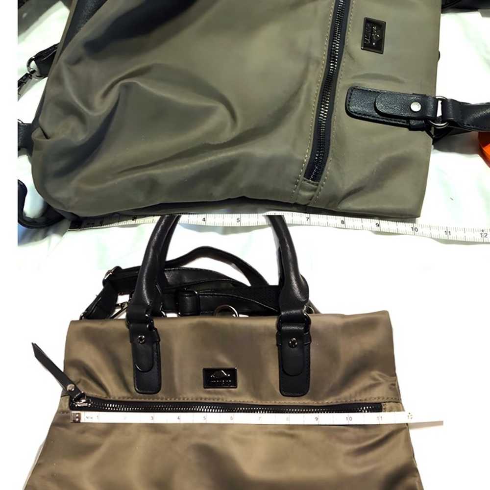 Roots 73 Olive green & black convertible tote to … - image 8