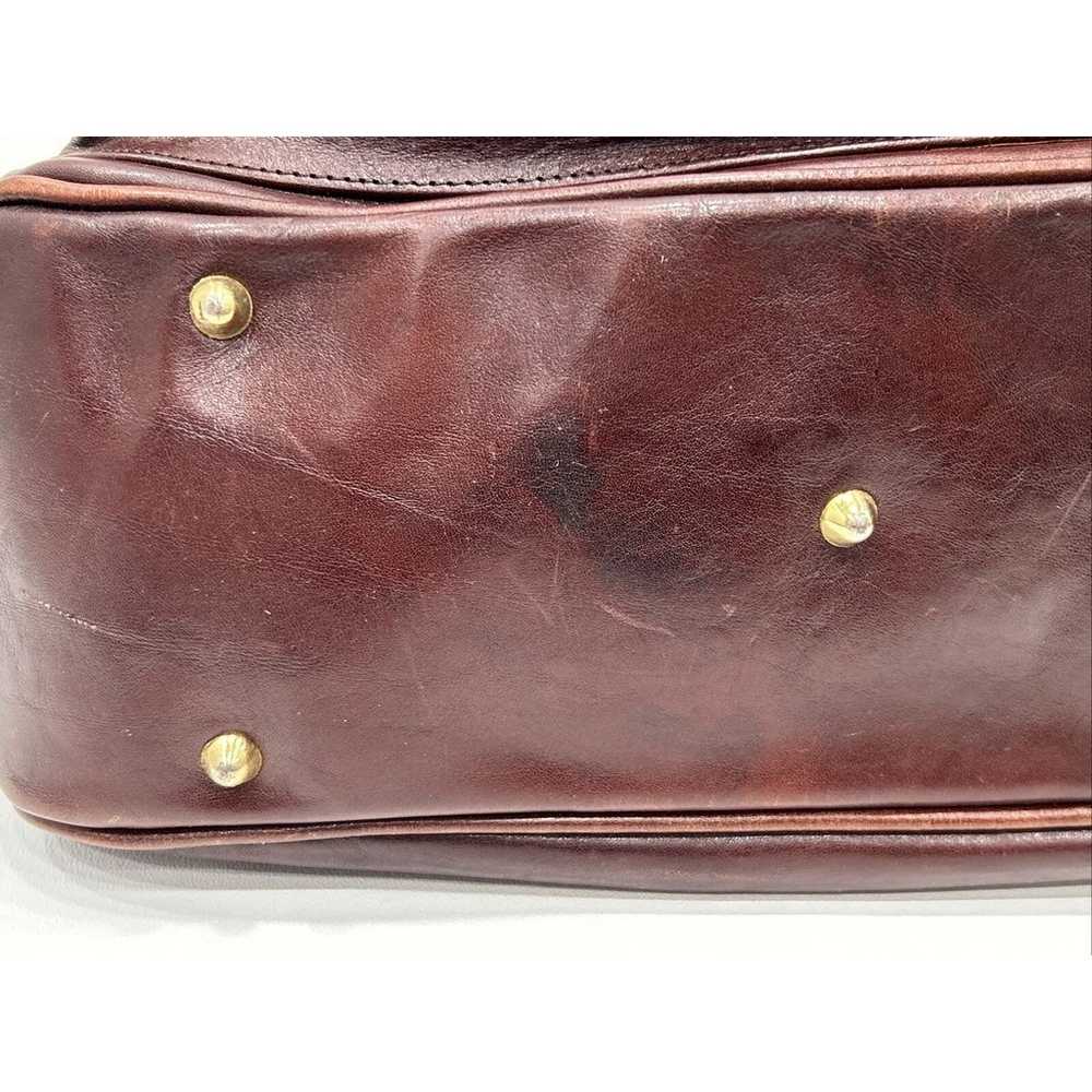 Vintage Marino Orlandi Cognac Brown Leather Shoul… - image 10