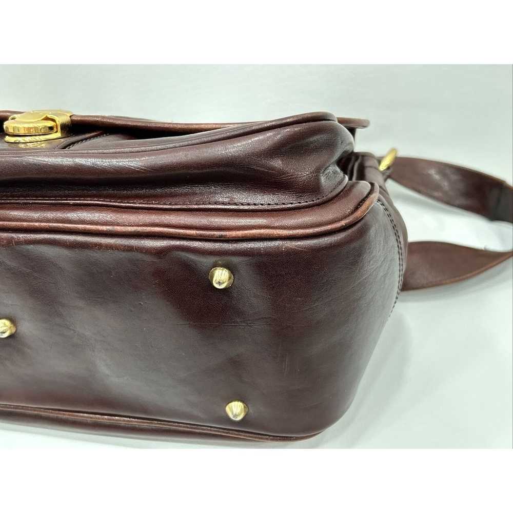 Vintage Marino Orlandi Cognac Brown Leather Shoul… - image 11