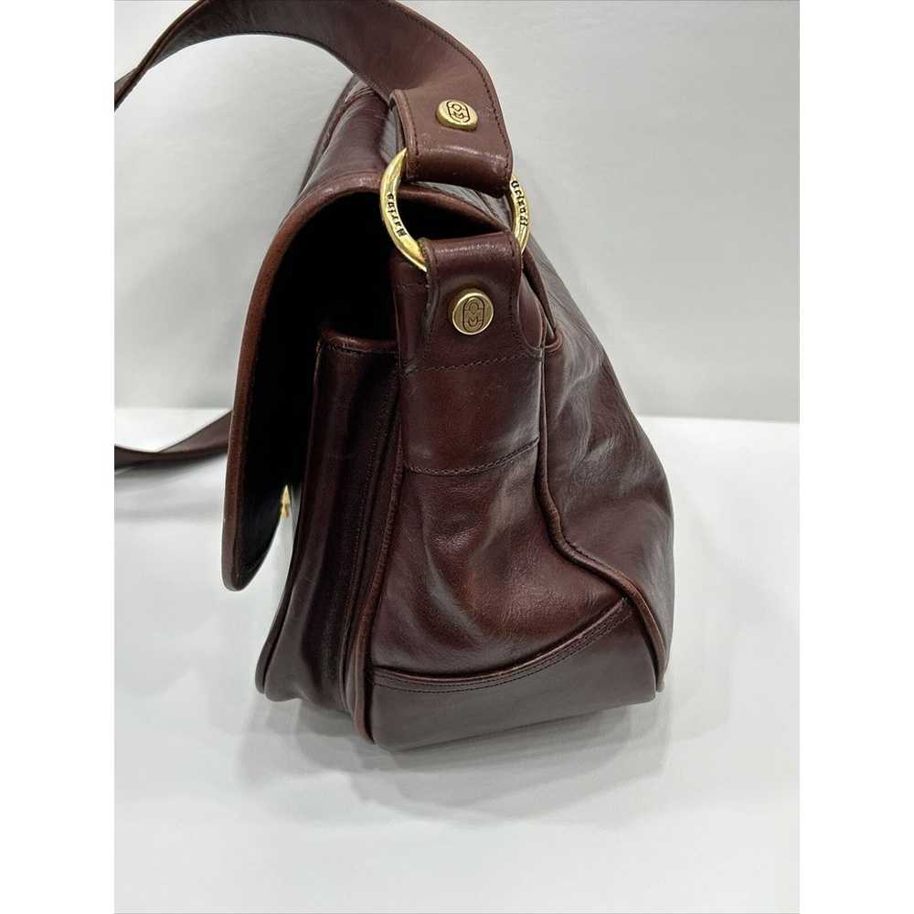 Vintage Marino Orlandi Cognac Brown Leather Shoul… - image 5