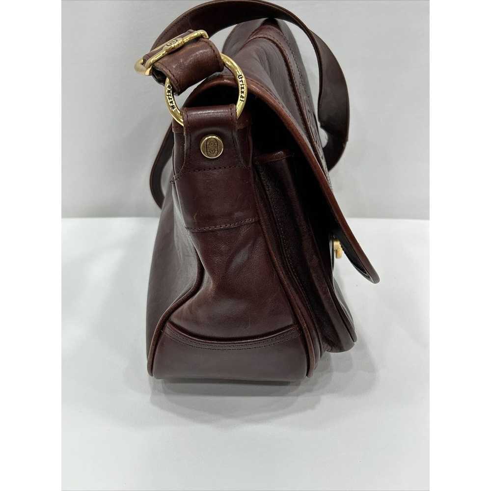 Vintage Marino Orlandi Cognac Brown Leather Shoul… - image 6