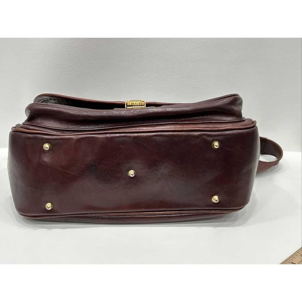 Vintage Marino Orlandi Cognac Brown Leather Shoul… - image 9