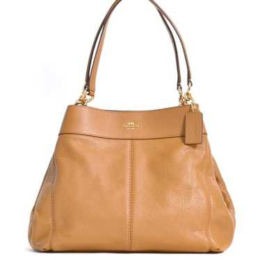 Coach Saddle Brown Lexy Pebbled Leather Shoulder B