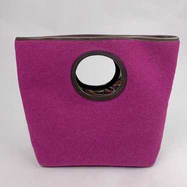 Kate Spade Wool Handbag Fuschia Pink Round Handles