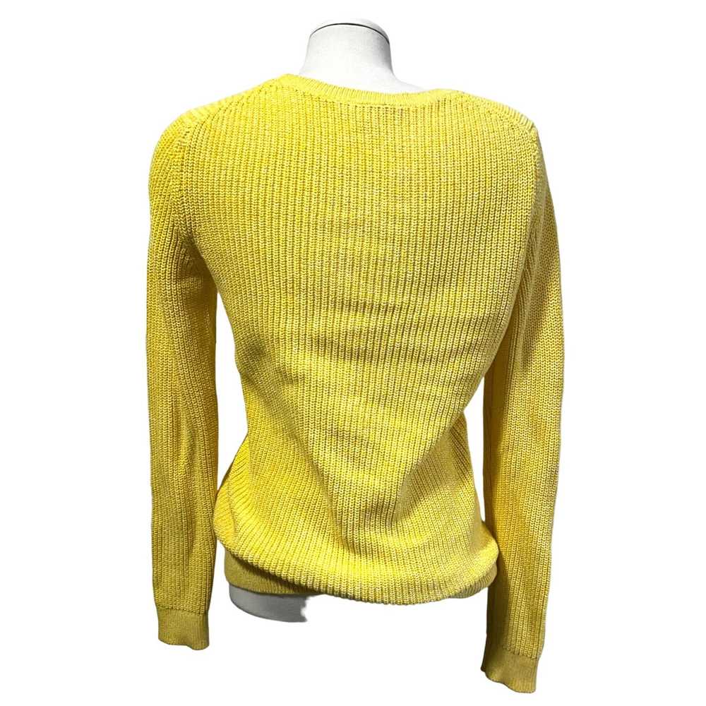 Talbots Talbots Yellow Cable Knit Sweater Sz Medi… - image 2