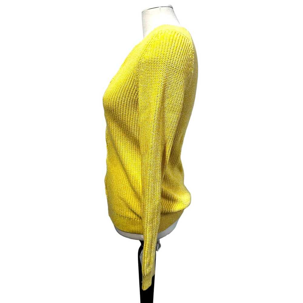 Talbots Talbots Yellow Cable Knit Sweater Sz Medi… - image 7