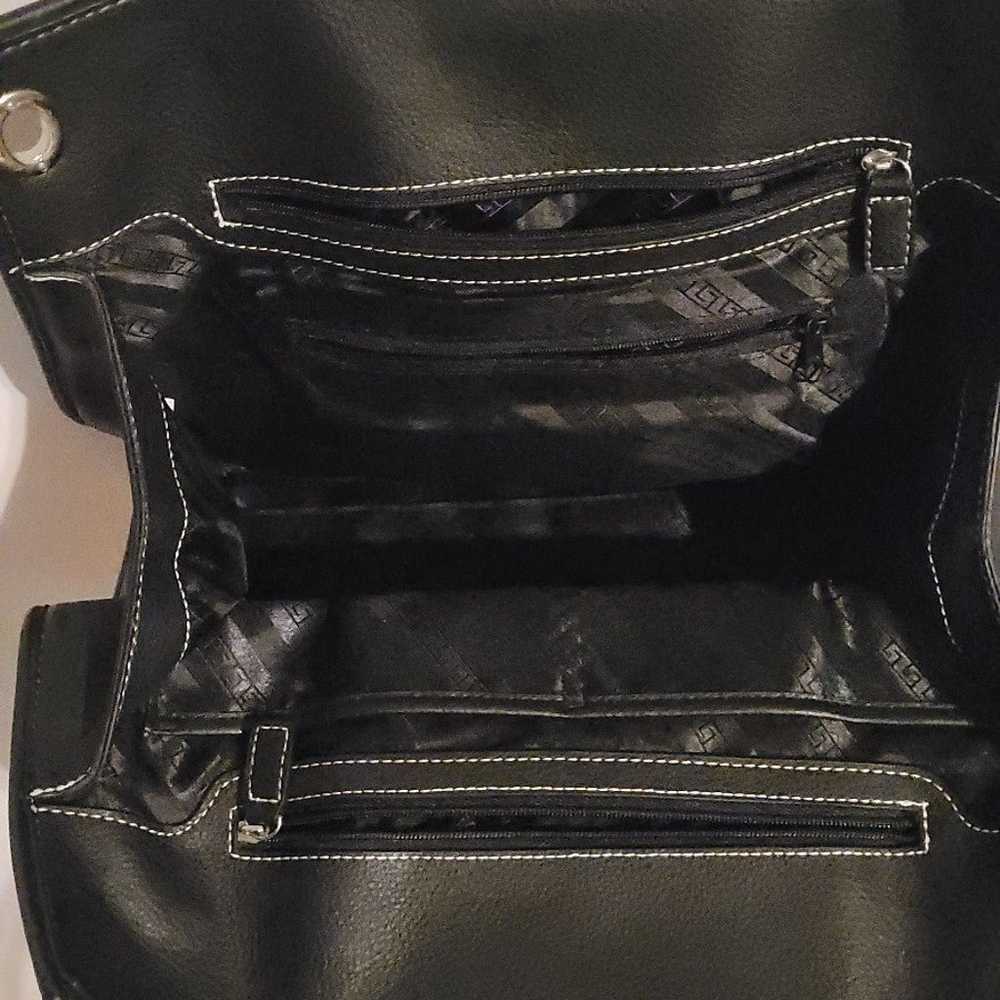 Black Pebbled Leather Tote Bag - image 4