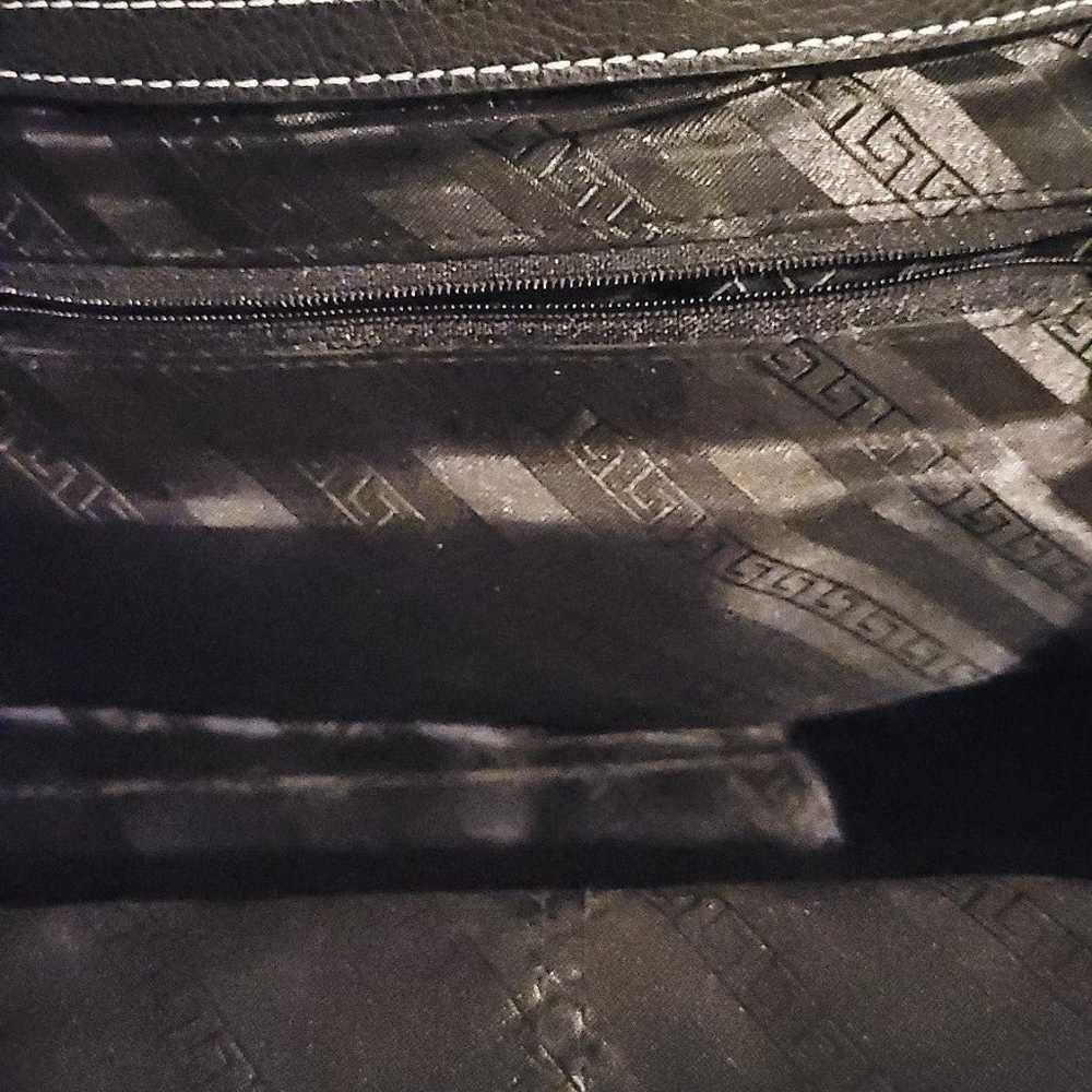 Black Pebbled Leather Tote Bag - image 5