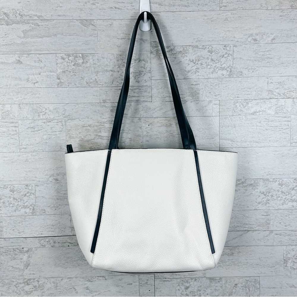 Michael Kors Whitney white leather shoulder tote … - image 2