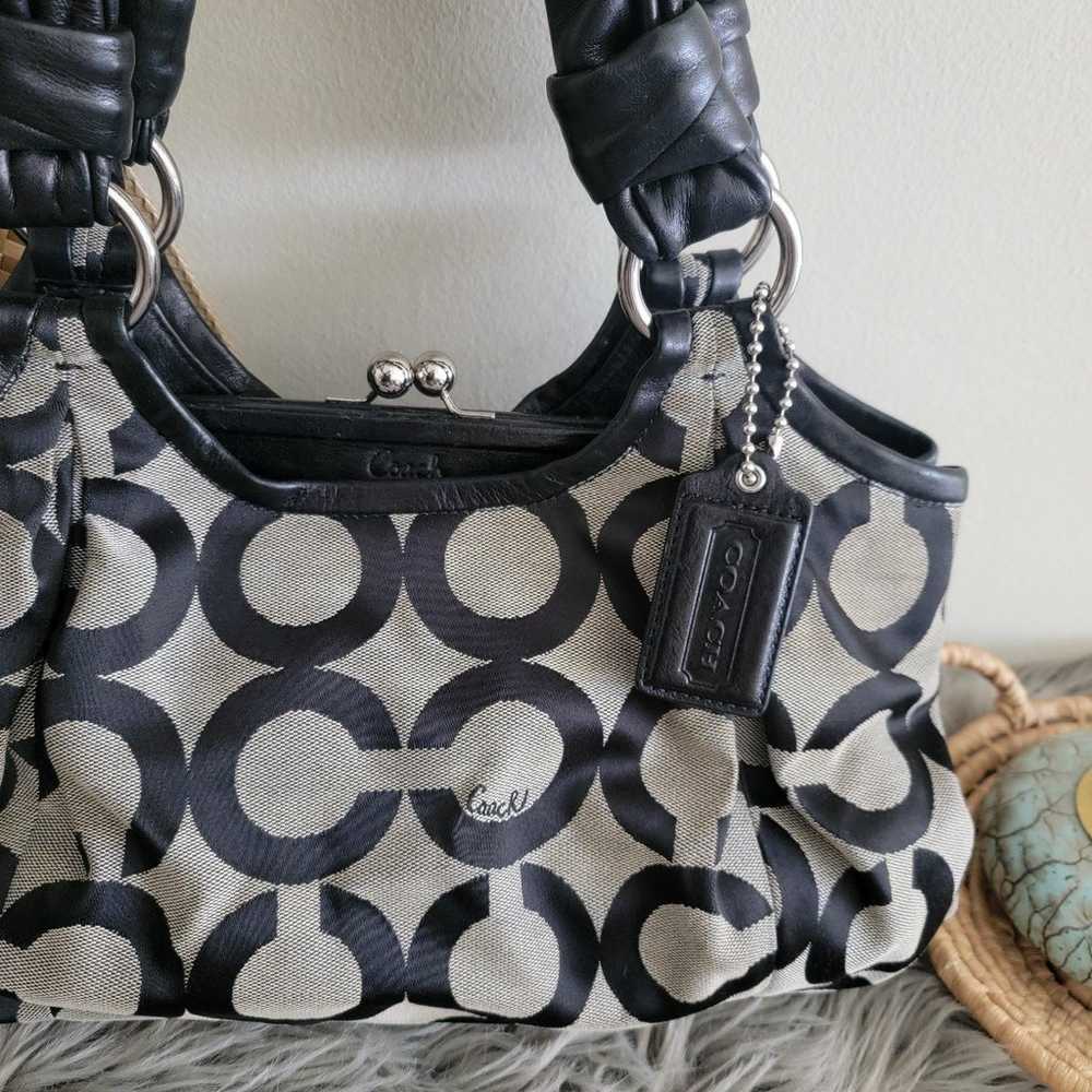 Coach shoulder bag purse vintage style op art - image 3
