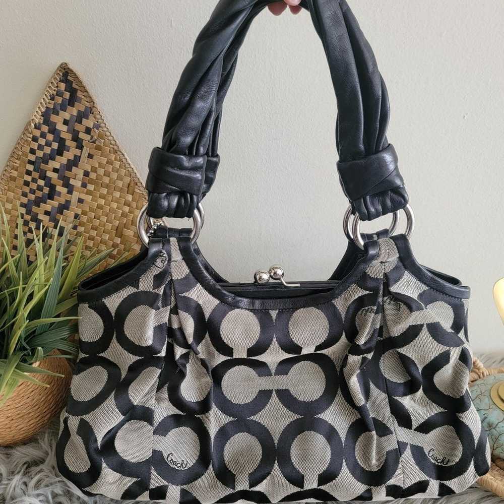Coach shoulder bag purse vintage style op art - image 6