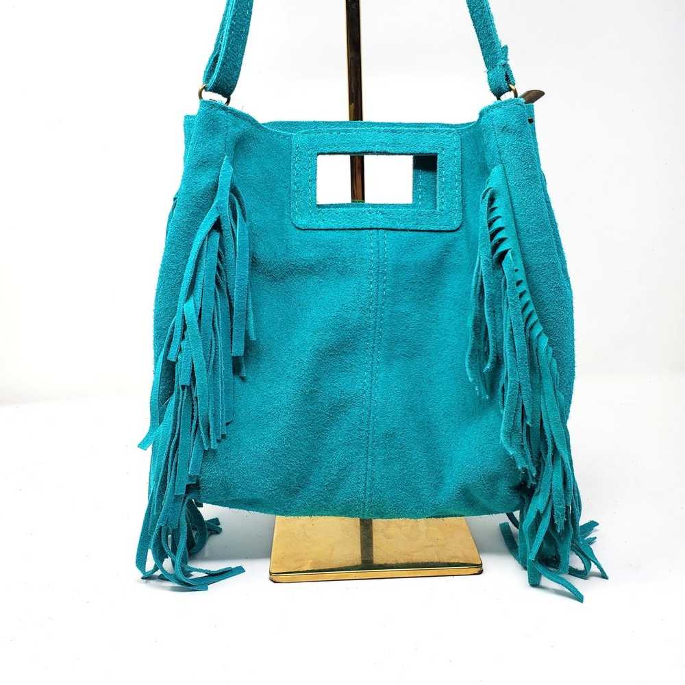 Debbie Katz Crissy Fringe Italian Crossbody Bag B… - image 1