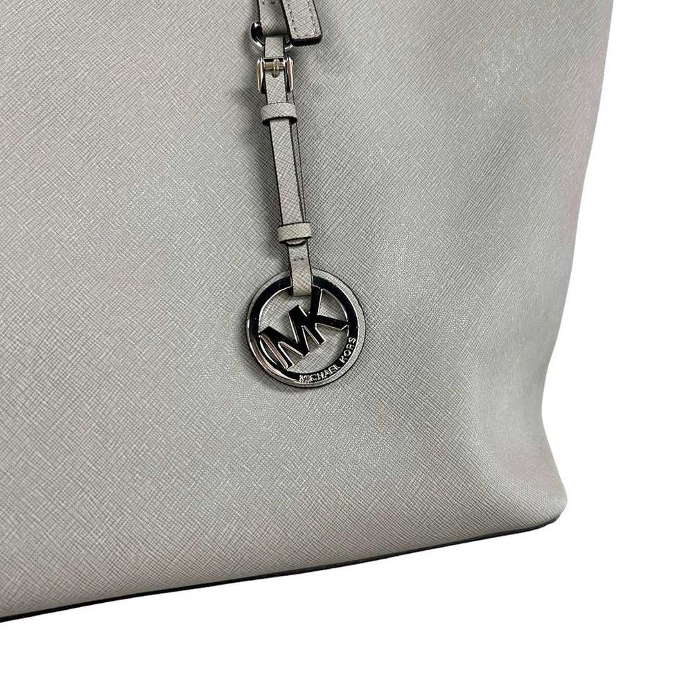 Michael Kors Gray Jet Set Saffiano Leather Top Zi… - image 3