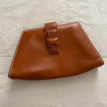 Loewe Vintage Brown Leather Clutch