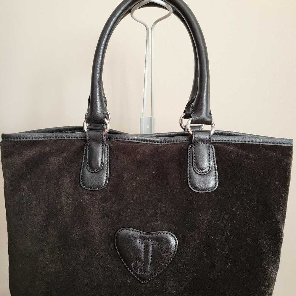 Y2K Vintage Juicy Couture black velour tote bag - image 2