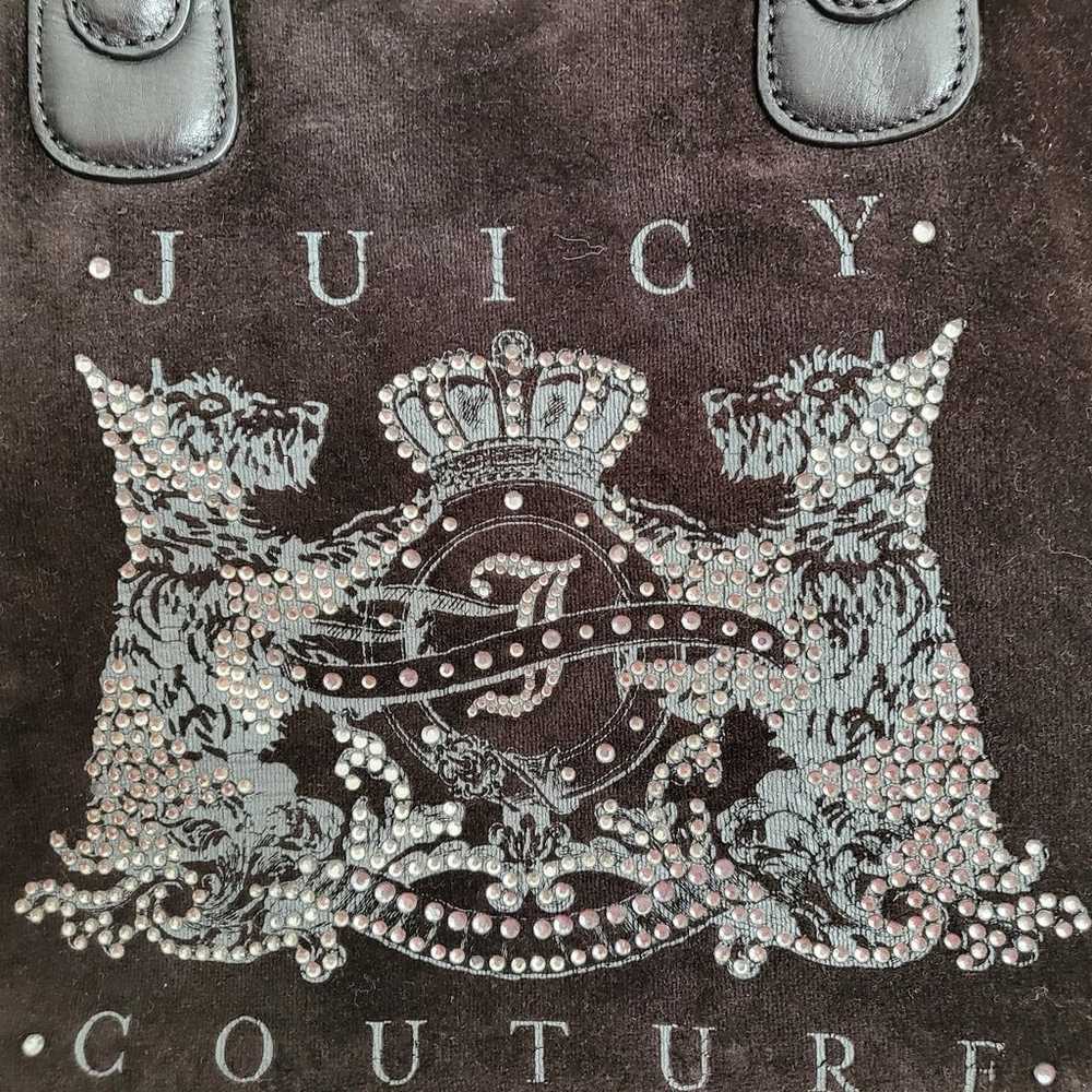Y2K Vintage Juicy Couture black velour tote bag - image 3