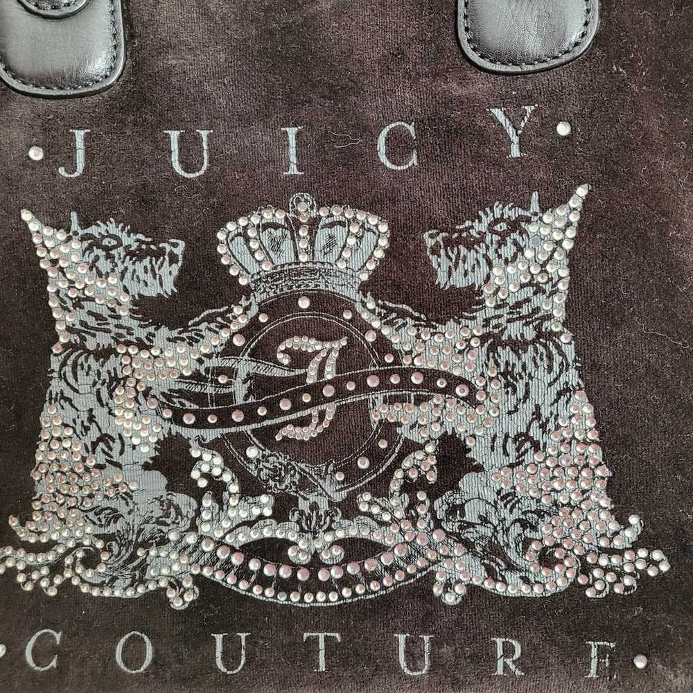 Y2K Vintage Juicy Couture black velour tote bag - image 4