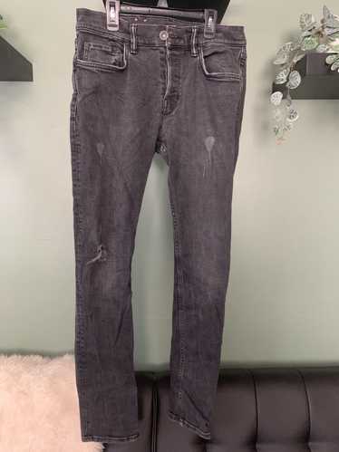 Allsaints Allsaints gray damaged skinny jeans