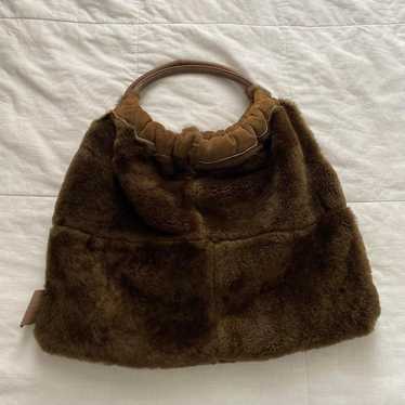 Vivienne Westwood Dark Khaki Green Fur Bag